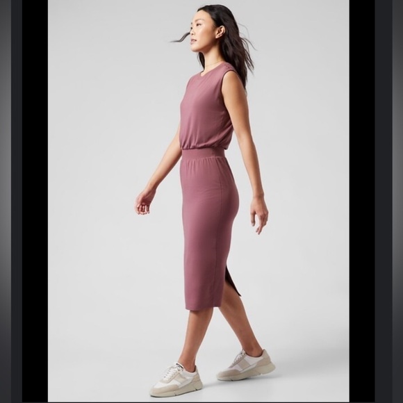 Athleta Santorini Cinch Dress In Tawny Rose - Picture 3 of 12
